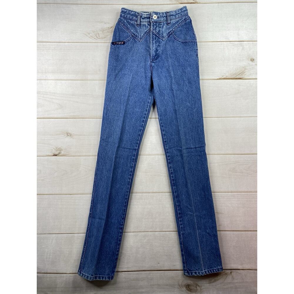 Vtg Blaze Jeans Womens 3/25 Bareback Hi-Rise Rodeo Horse Riding Cowgirl 90s 80s